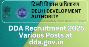 DDA Recruitment 2025