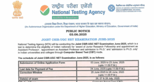 CSIR UGC NET Examination June- 2025