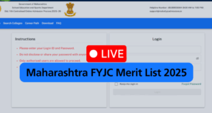 Maharashtra FYJC Merit List 2025 Declared today 1 PM
