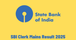 SBI Clerk Mains Result 2025